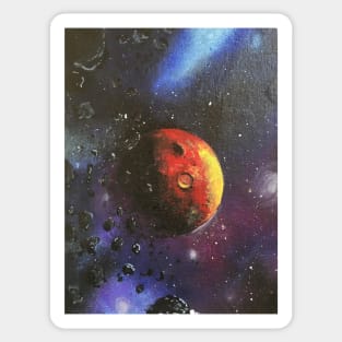 Contrasting Colours of Space Sticker